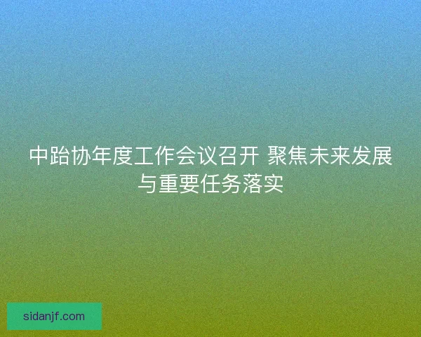 中跆协年度工作会议召开 聚焦未来发展与重要任务落实 中跆协年度工作会议召开 聚焦未来发展与重要任务落实