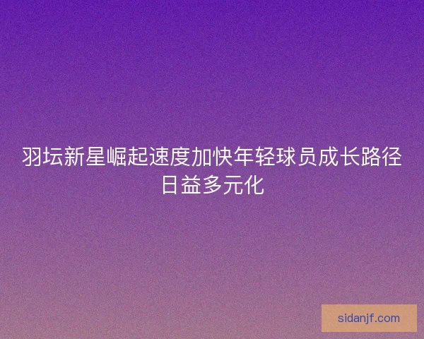 羽坛新星崛起速度加快年轻球员成长路径日益多元化